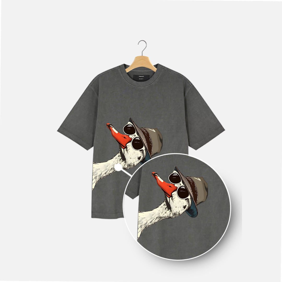 Cool Duck With Glasses and Cap Tee T-Shirt