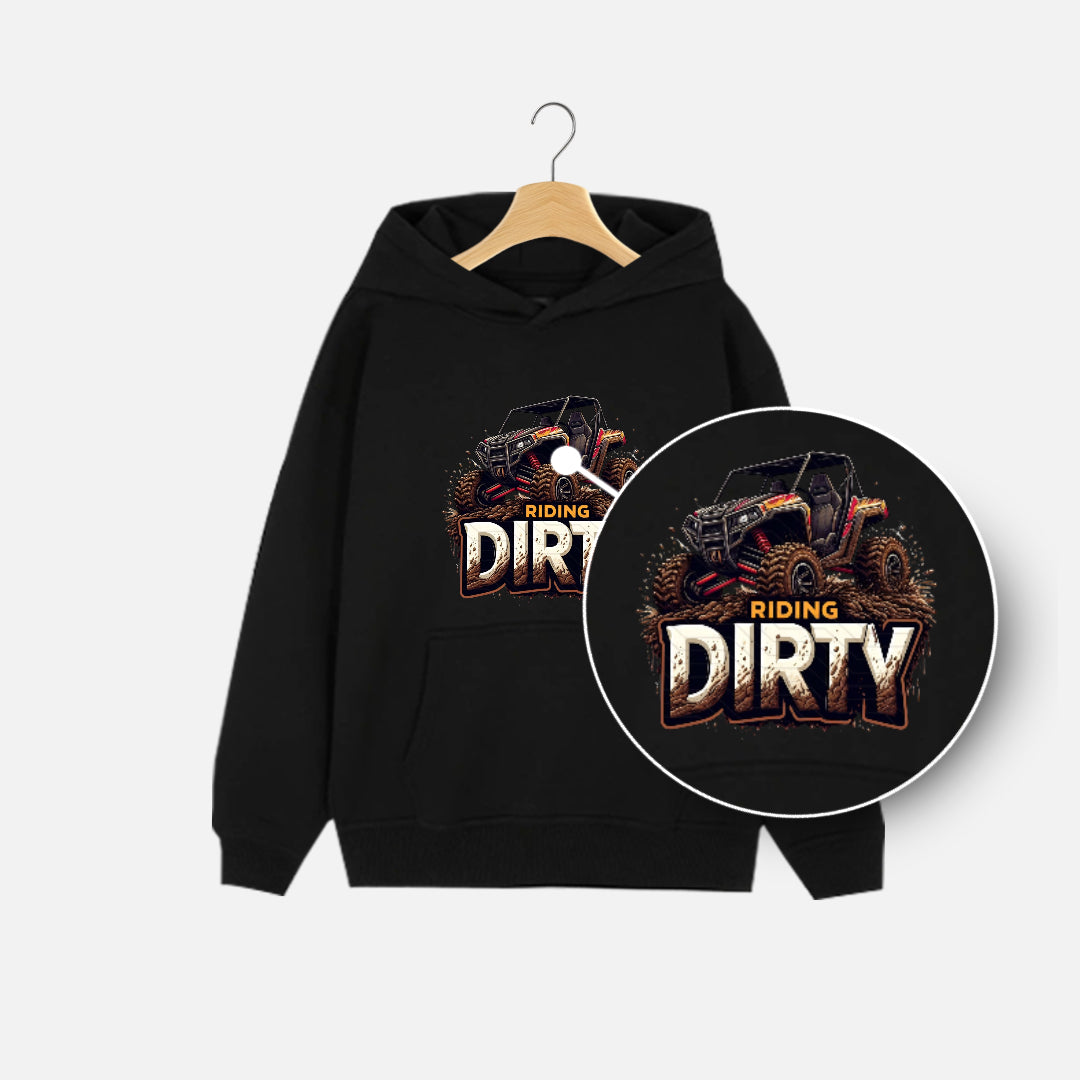 Off-Road Buggy Riding Dirty Design Hoodie