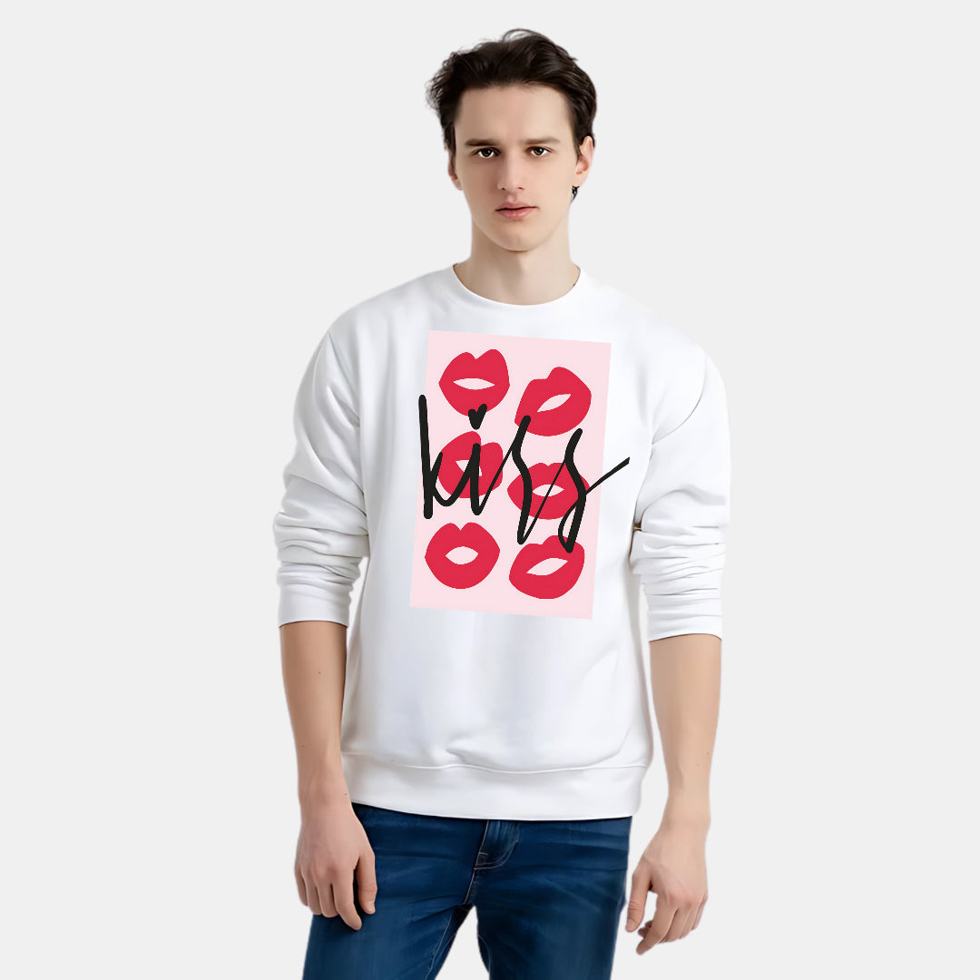 Romantic Kiss Design Sweat Shirt