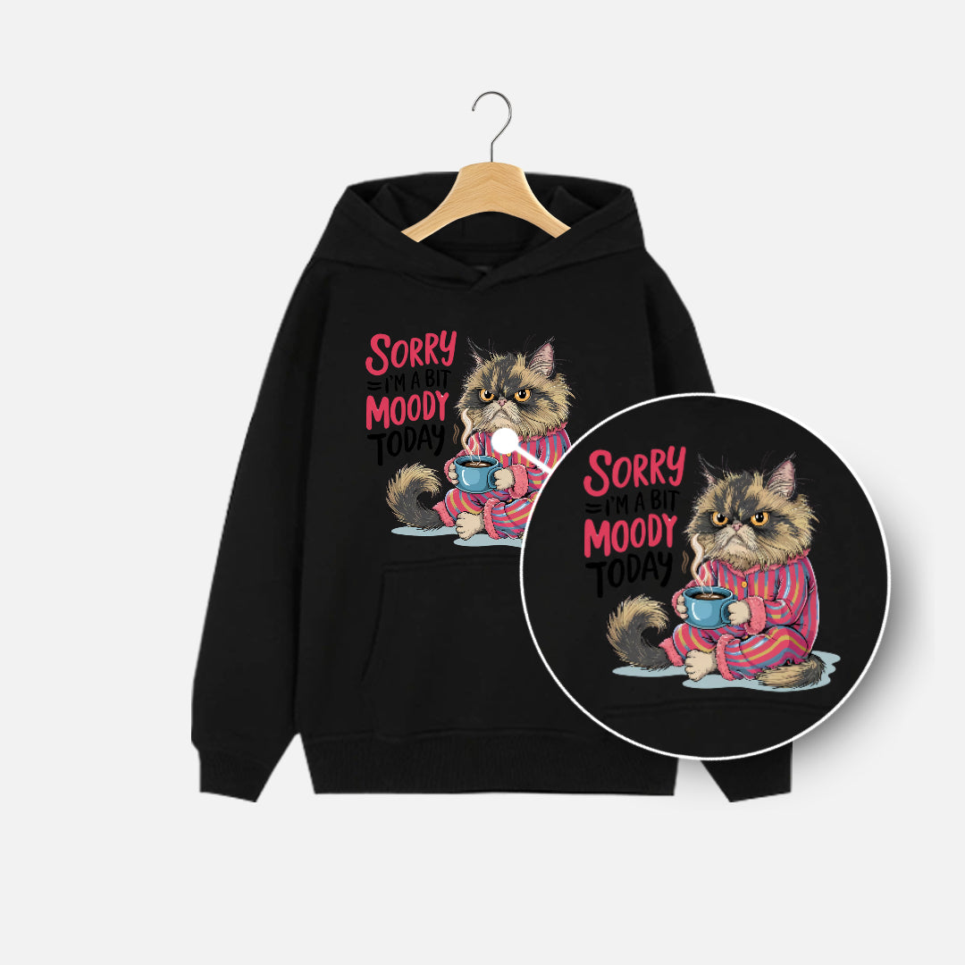 Hilarious Cat Mood Swing Graphic Tee Hoodie