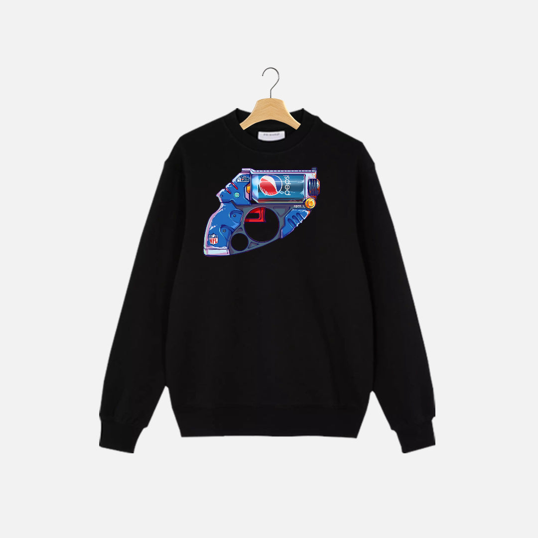 Gun With Pepsi Can Artwork SweatShirt