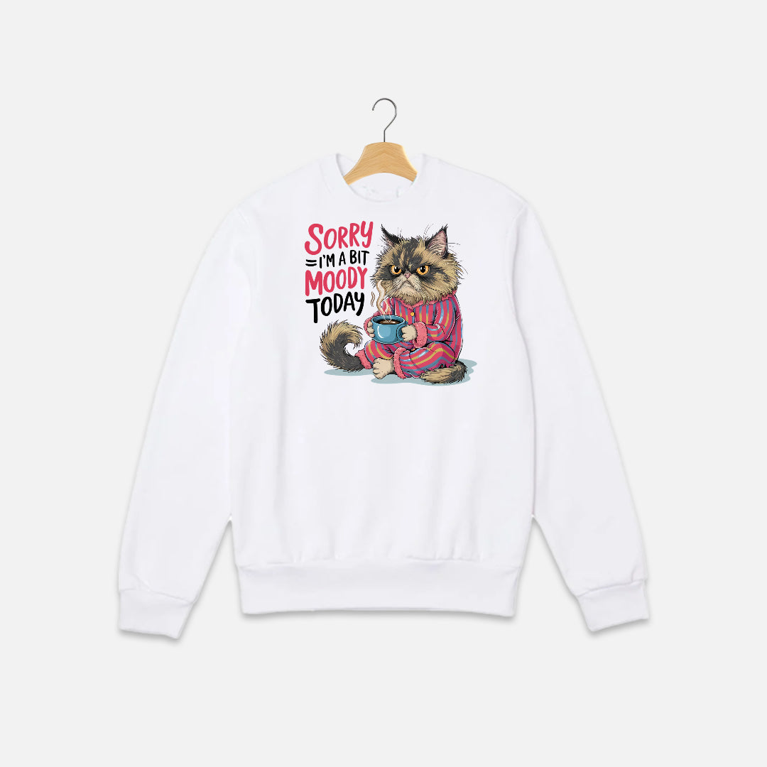 Hilarious Cat Mood Swing Graphic Tee Sweat Shirt
