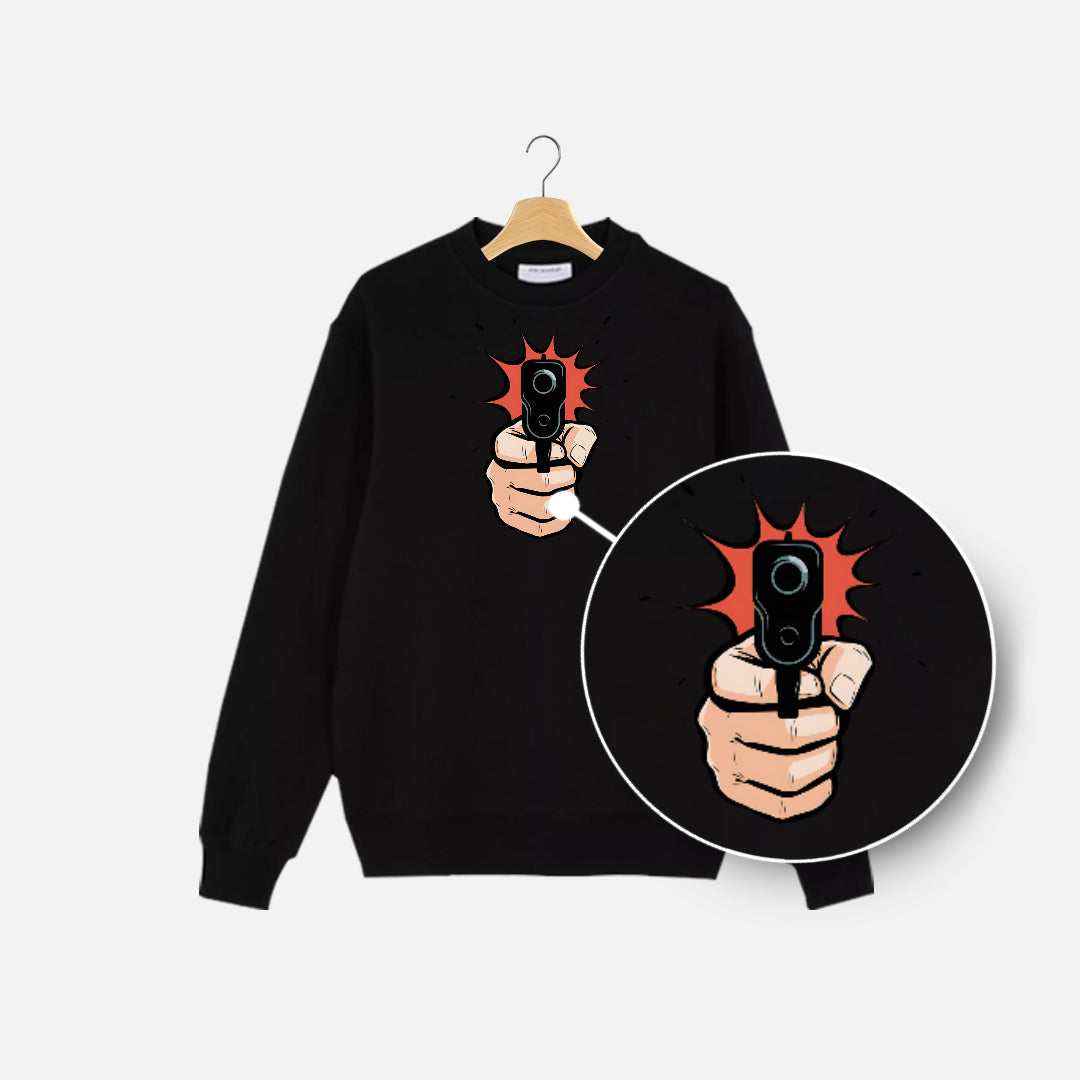 Shooting Gun Artwork Sweat Shirt