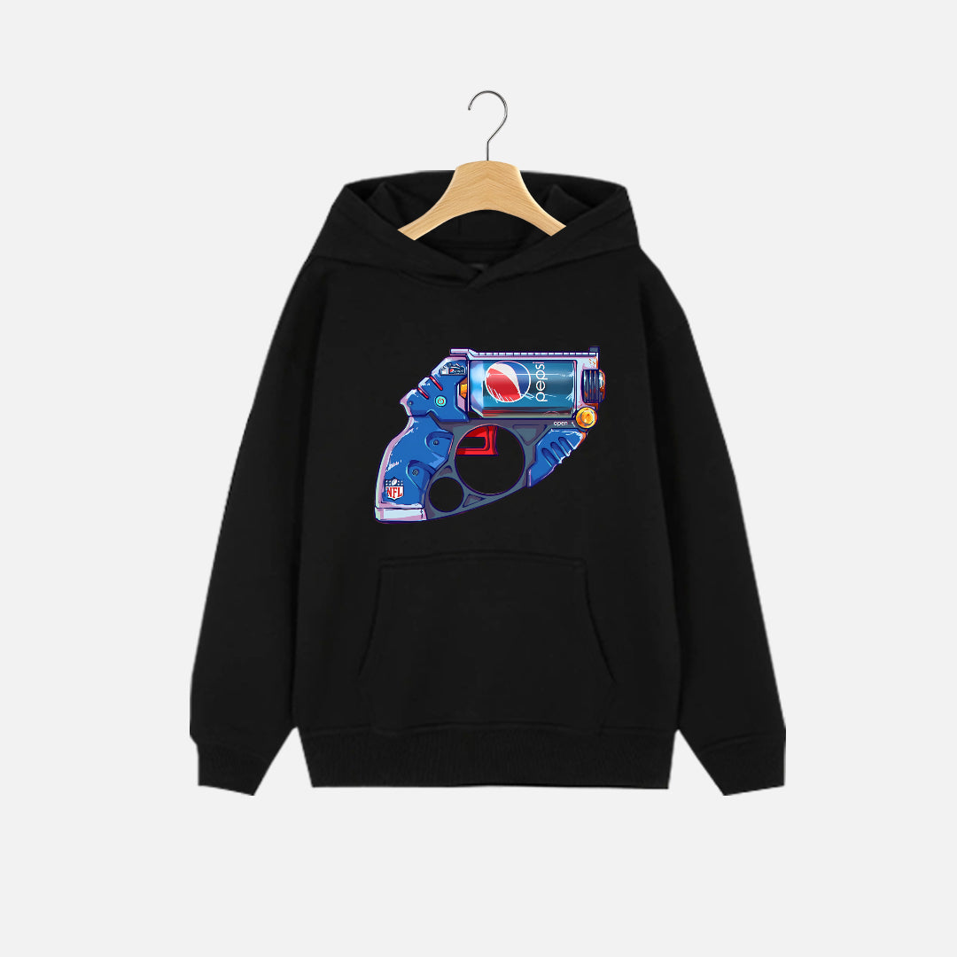 Gun With Pepsi Can Artwork Hoodie