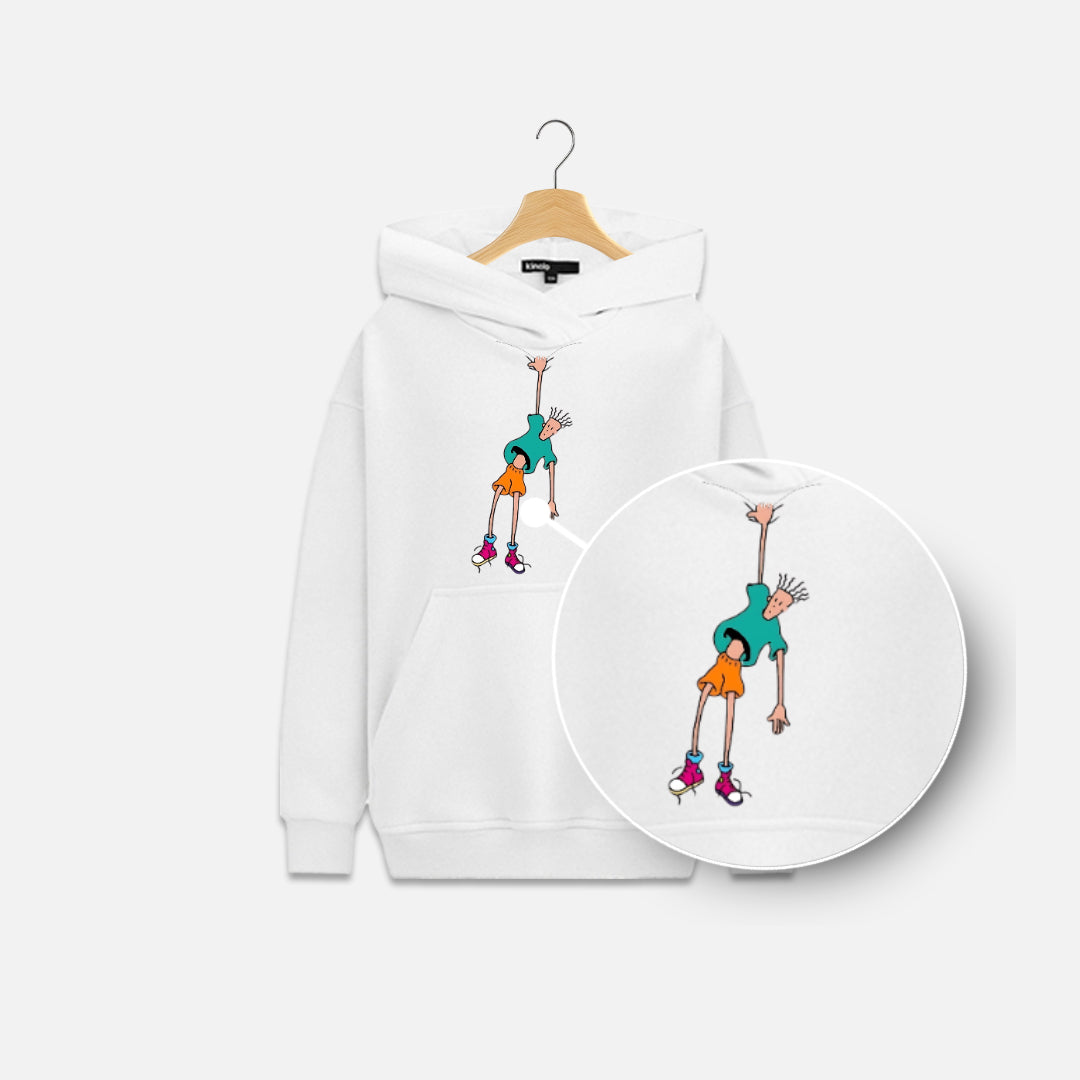 Funny Falling Man Graphic Tee Hoodie