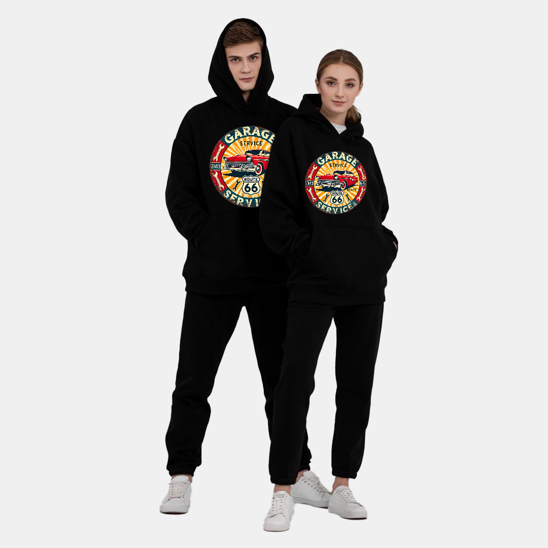 Vintage Car Repair Garage Branding Tee Hoodie