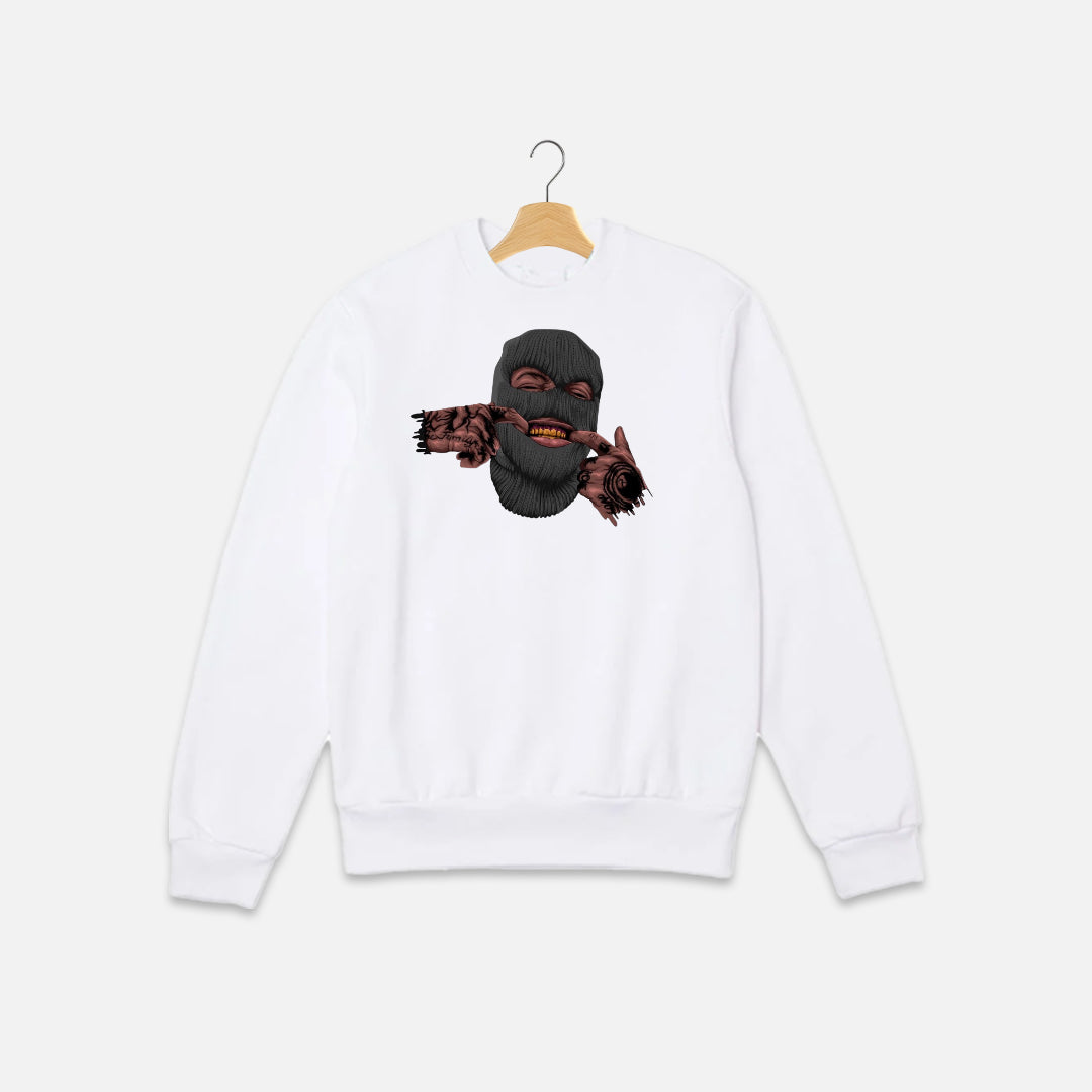 Rap Style Two Fingers Graphic Sweat Shirt