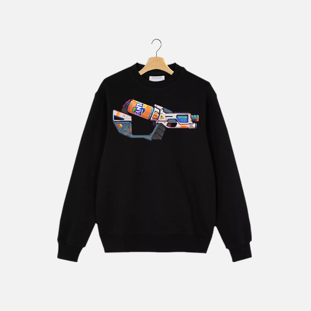 Gun With Fanta Can Artwork SweatShirt