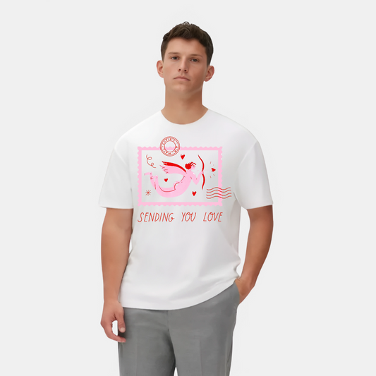 Romantic Angel-Themed Valentine’s Day T-Shirt