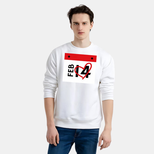 Heart and Calendar Valentine’s Day Design Sweat Shirt