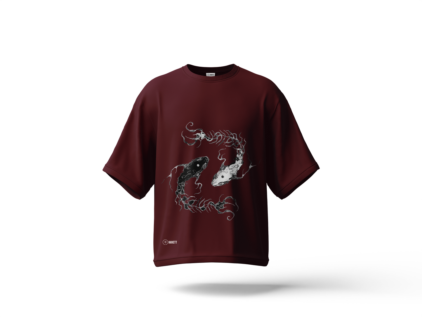 Yin & Yang Drop Shoulder Tee