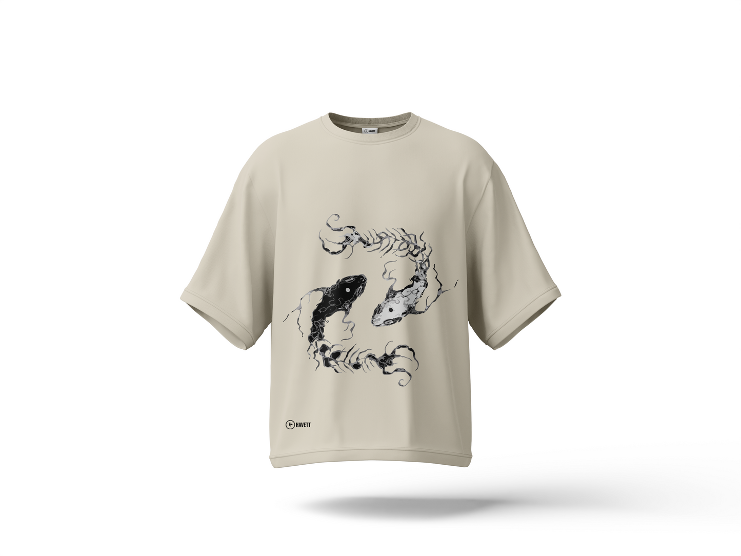 Yin & Yang Drop Shoulder Tee