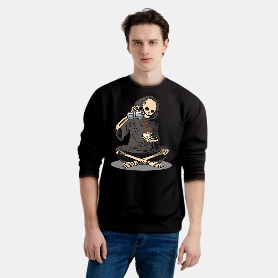 Gothic Skeleton Tea Time Sweat Shirt