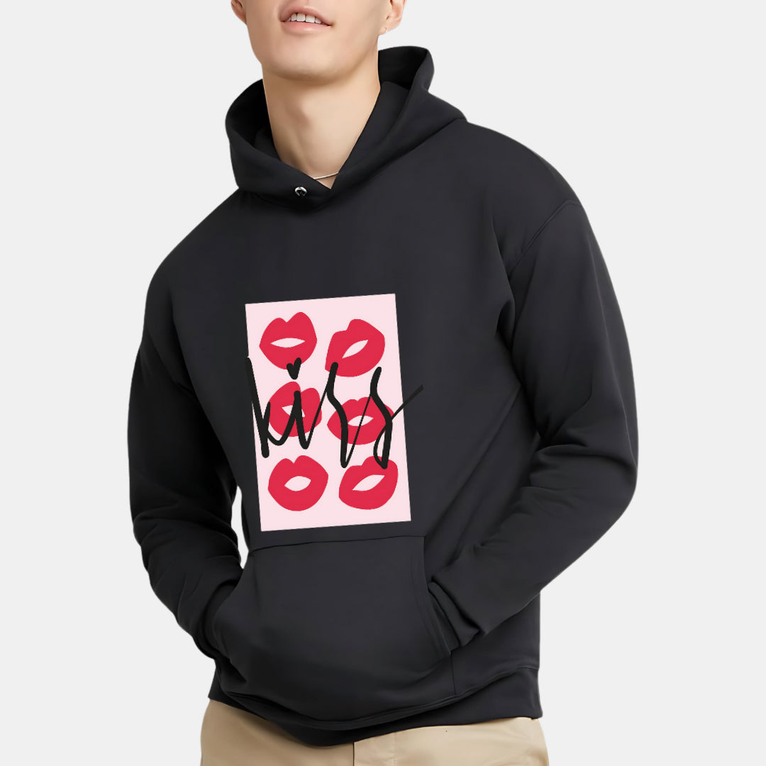 Romantic Kiss Design Hoodie