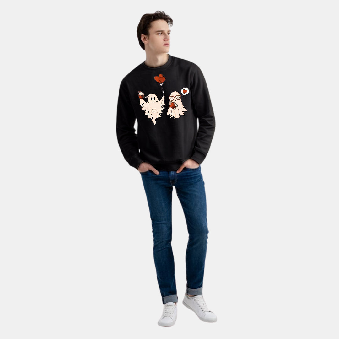 Cute Ghosts with Heart & Love Letter Sweat Shirt