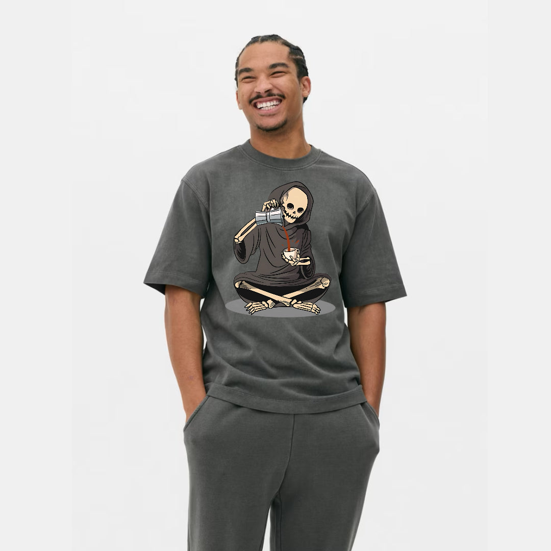 Gothic Skeleton Tea Time T-Shirt