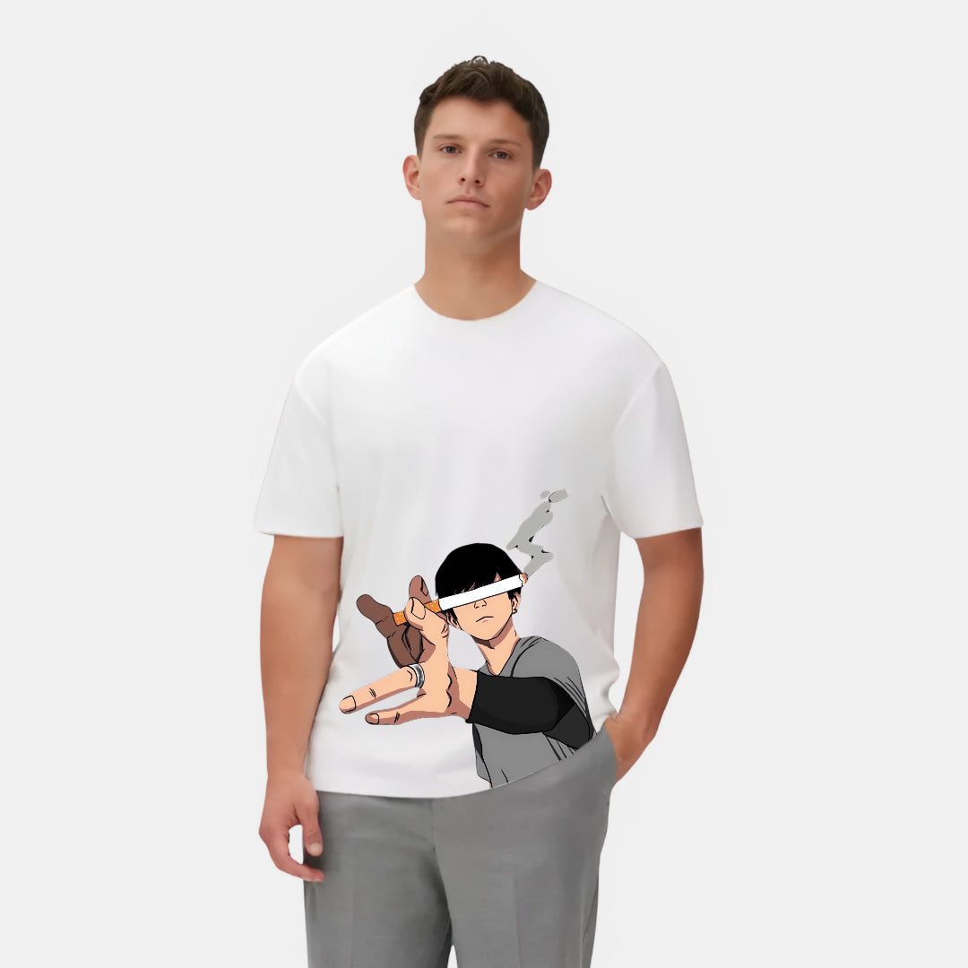 Bad Boy Smoking Aesthetic T-Shirt