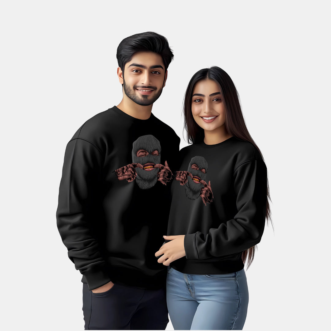 Rap Style Two Fingers Graphic Sweat Shirt