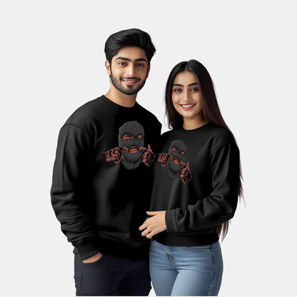 Rap Style Two Fingers Graphic Sweat Shirt