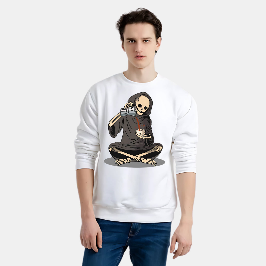 Gothic Skeleton Tea Time Sweat Shirt