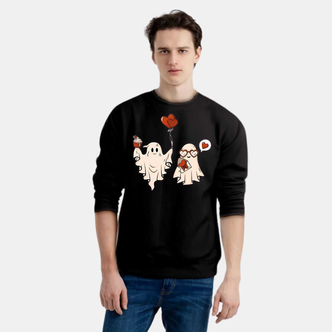 Cute Ghosts with Heart & Love Letter Sweat Shirt