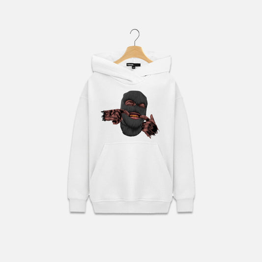 Rap Style Two Fingers Graphic Hoodie