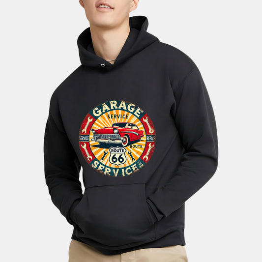 Vintage Car Repair Garage Branding Tee Hoodie