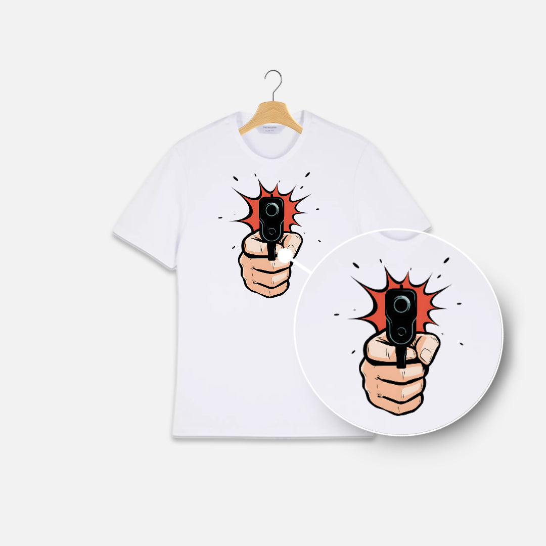 Shooting Gun Artwork T-Shirt
