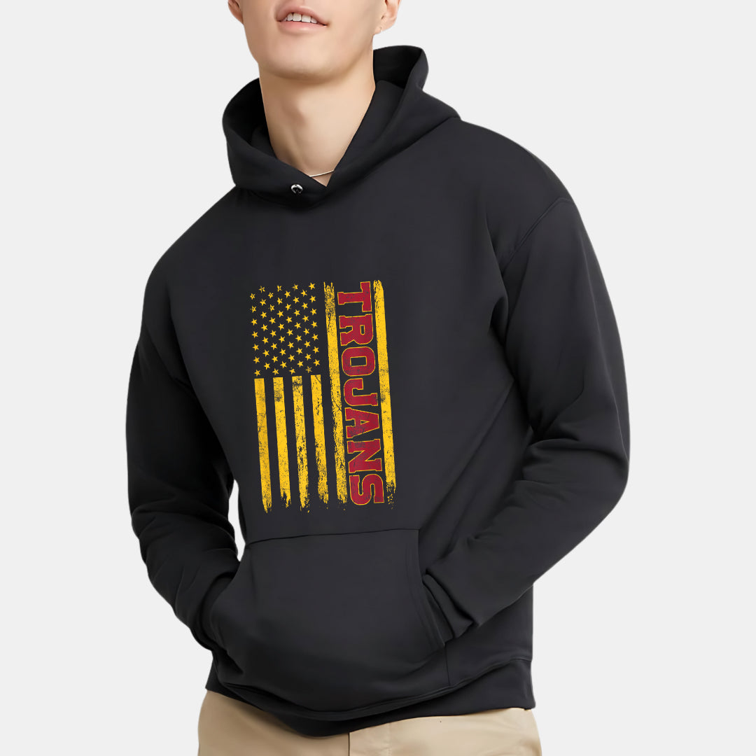 Trojan's USA Flag Design Hoodie