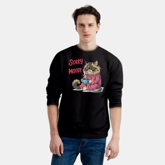 Hilarious Cat Mood Swing Graphic Tee Sweat Shirt