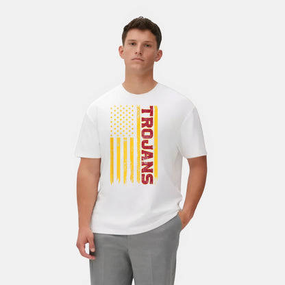 Trojan's USA Flag Design T-Shirt