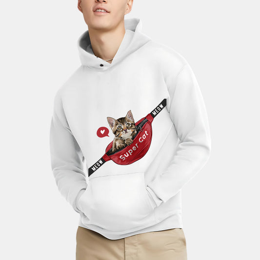 Cute and Trendy Kitten in Handbag Fashion Print Tee Hoodie