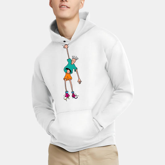 Funny Falling Man Graphic Tee Hoodie