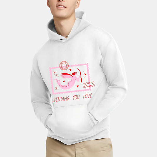 Romantic Angel-Themed Valentine’s Day Hoodie