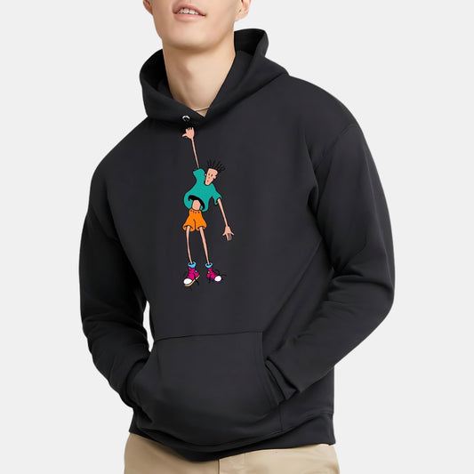 Funny Falling Man Graphic Tee Hoodie