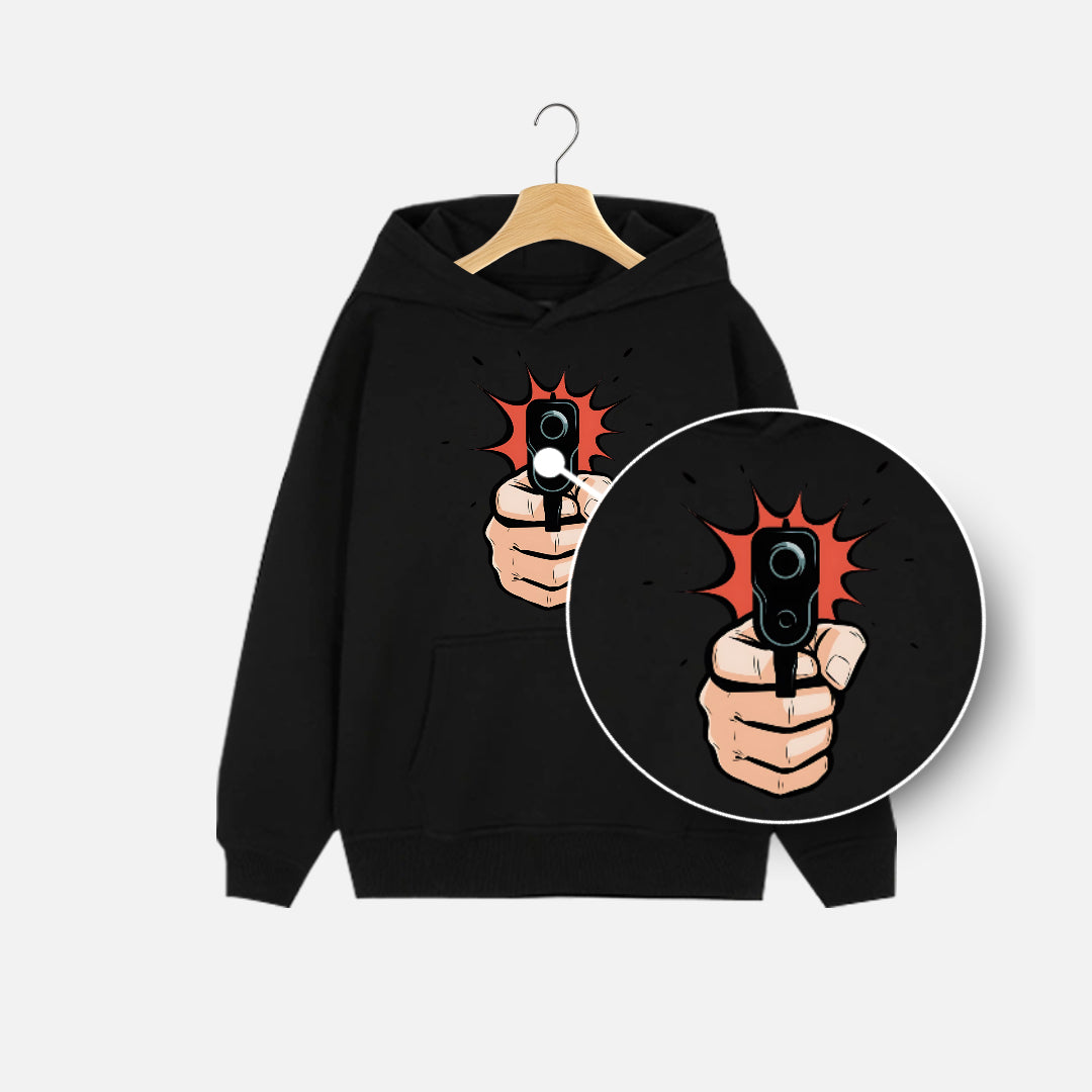 Shooting Gun Artwork Hoodie