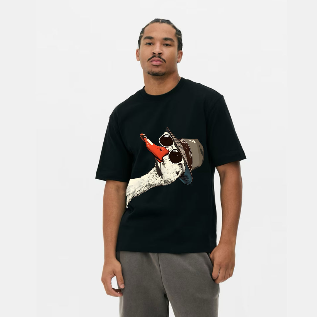 Cool Duck With Glasses and Cap Tee T-Shirt