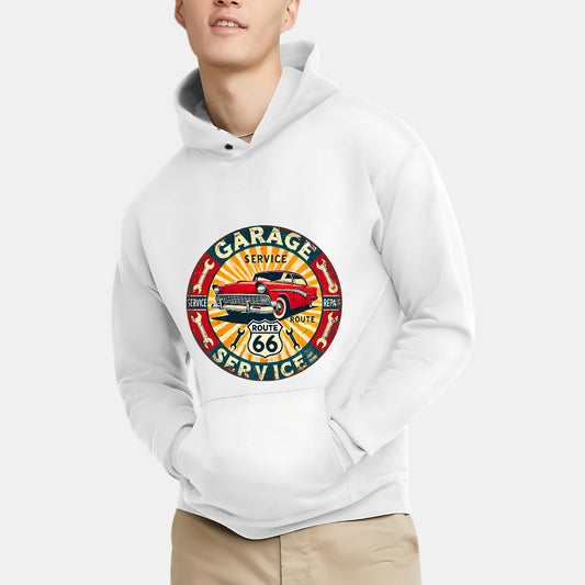 Vintage Car Repair Garage Branding Tee Hoodie