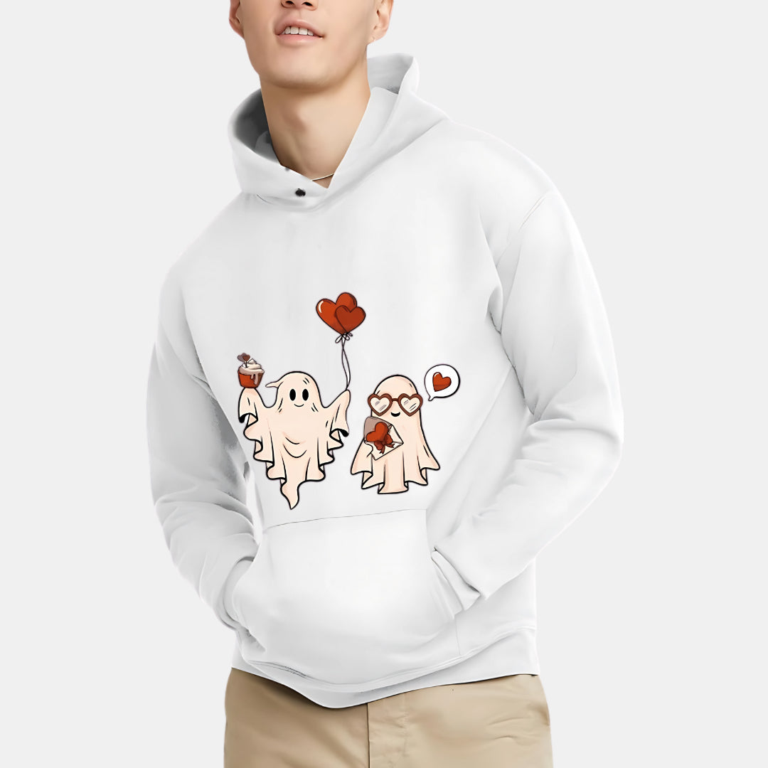 Cute Ghosts with Heart & Love Letter Hoodie