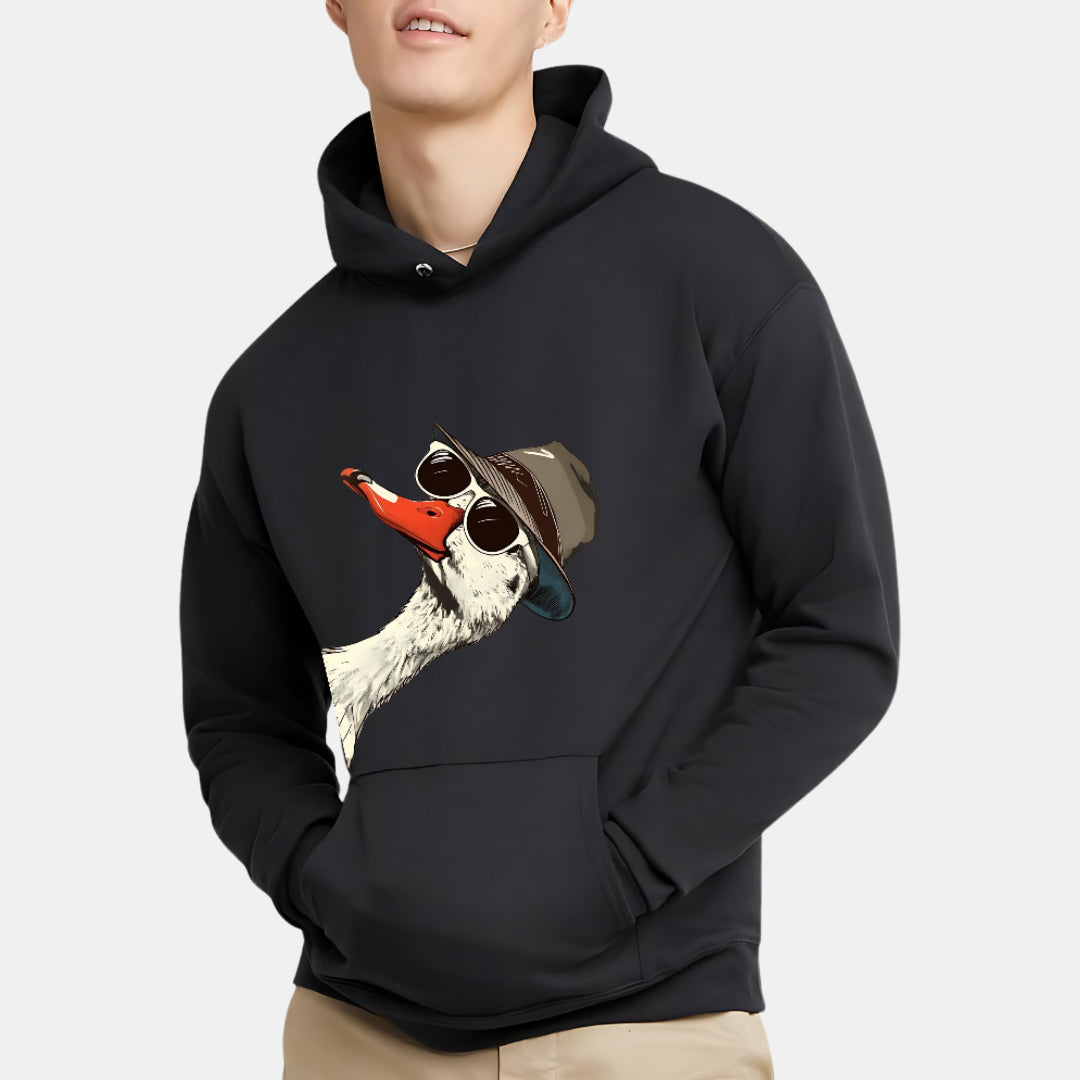 Cool Duck With Glasses and Cap Tee Hoodie