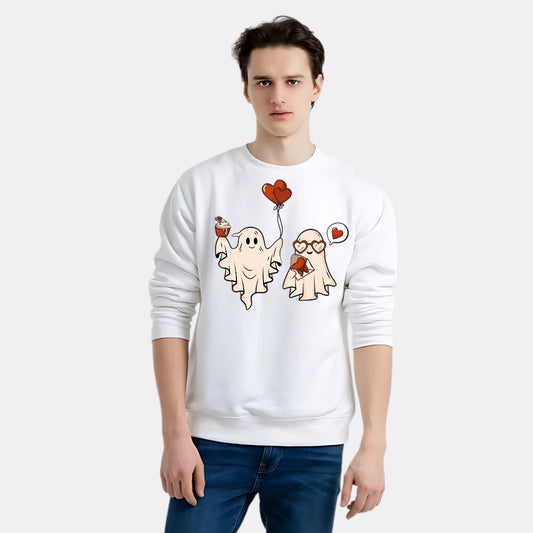 Cute Ghosts with Heart & Love Letter Sweat Shirt