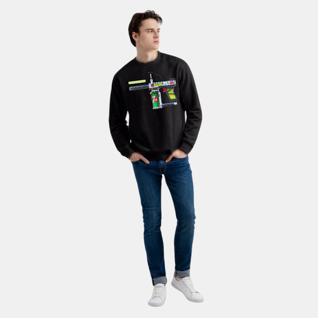 Gun with 7up Can Artwork Tees Sweat Shirt