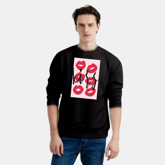 Romantic Kiss Design Sweat Shirt